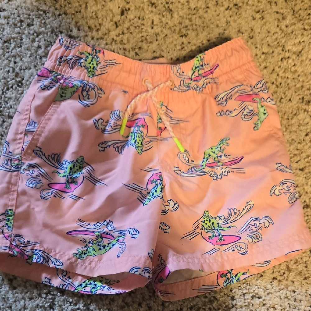 Cat & Jack Pink Frog Swim Shorts